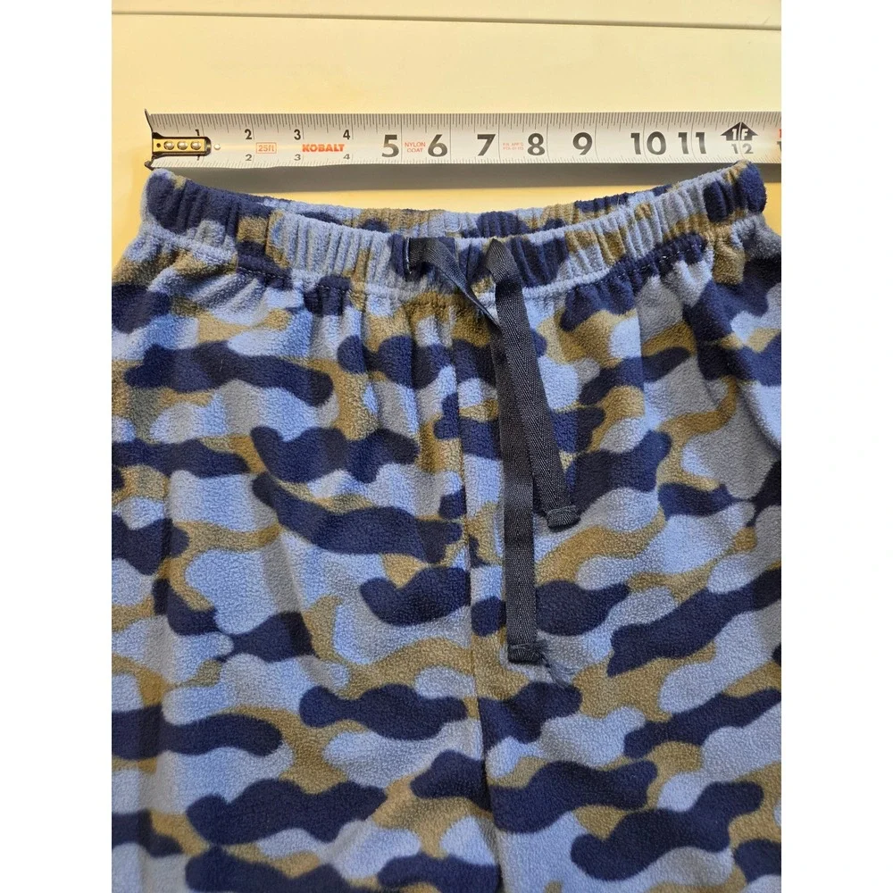 Canyon Creek Boys Blue Camo Fleece Pajama Pants Size XL Drawstring Waist